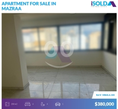 200m2 duplex apartment+terrace+mountain view 4sale in MazraaMB60A100