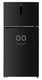 براد توب ماونت إنفيرتر زجاج أسود | Top Mount Inverter Fridge Black Glass — 2