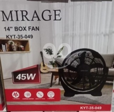 Heating & cooling appliances in Achrafieh - مروحة بوكس ميراج 14 بوصة محرك نحاس KYT-35-049 | Mirage 14" Box Fan Copper Motor