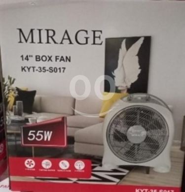 Heating & cooling appliances in Achrafieh - مروحة بوكس ميراج 14 بوصة محرك نحاس KYT-35-S017 | Mirage 14" Box Fan Copper Motor