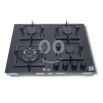 أدوات المطبخ في اشرفيه - غاز بلت ان توب 4 عيون زجاج أسود 60 سم مع سيفيتي | TOP 60cm 4 Burners Built-in Gas Hob Black Glass