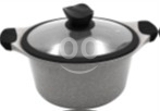 Kitchen appliances dans Achrafieh - طقم طناجر كاسرول رمادي 3 قطع مع غطاء زجاجي | Casserole Cooking Pot Set 3Pcs Grey
