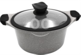 Kitchen appliances in Achrafieh - طنجرة كاسرول رمادي غطاء زجاجي مقاسات متنوعة | Grey Casserole Pot with Glass Lid