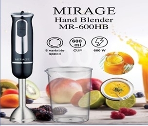 Kitchen appliances dans Achrafieh - خلاط يدوي ميراج 600 واط مع كوب 600 مل MR-600HB | Mirage Hand Blender 600W MR-600HB