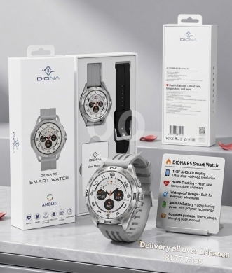 Smart Watches في اشرفيه - ساعة DIONA R5 الذكية شاشة أموليد بطارية قوية | DIONA R5 Smart Watch AMOLED Display