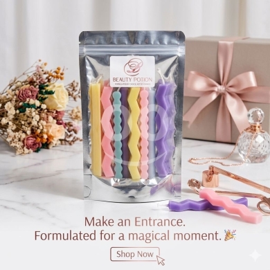 Health & Beauty in Ain Ab - شموع عيد ميلاد مموجة - متوفرة لدى BEAUTY POTION | Unique Wavy Birthday Candles