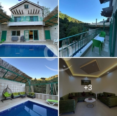 Apartments for rent dans Baysour - شاليه فخم مع مسبح للإيجار الشهري والموسمي في بيصور | Luxury Chalet with Pool for Rent in Bayssour