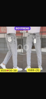 Vêtements, chaussures et accessoires dans Akkar el-Atika - بنطلون جينز رجالي بوي فريند رمادي فاتح تركي مقاس 30-38 | Men&#039;s Turkish Light Grey Boyfriend Jeans