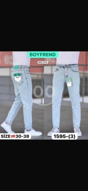 Vêtements, chaussures et accessoires dans Akkar el-Atika - بنطلون جينز رجالي بوي فريند أزرق ثلجي تركي مقاس 30-38 | Men&#039;s Turkish Ice Blue Boyfriend Jeans