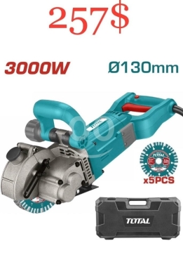DIY Tools & Materials in Tripoli - صاروخ حفر جدران توتال 3000 واط مع حقيبة | Total Wall Chaser 3000W Cutting Machine