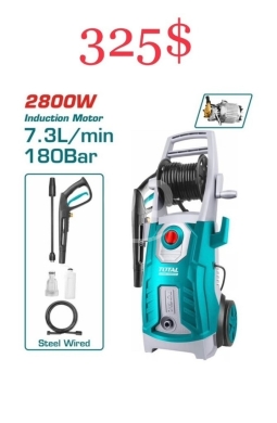 DIY Tools & Materials in Tripoli - مضخة غسيل توتال 2800 واط 180 بار | Total High Pressure Washer 2800W