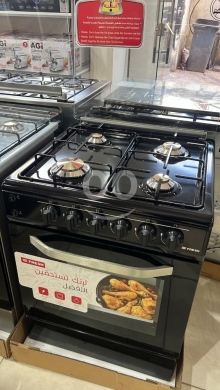 Kitchen appliances in Tripoli - غاز فريش 4 عيون أسود مع فرن وشواية | Fresh 4-Burner Gas Cooker Black