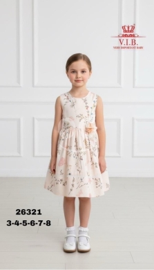 Produits pour bébés et enfants dans Jeb Jenine - فستان فاخر للبنات باللونين الأبيض والذهبي من V.I.B. | Luxury V.I.B. White & Gold Dress for Girls