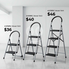 سلم حديد متين وعريض Practical Mega | Premium Heavy Duty Metal Ladders