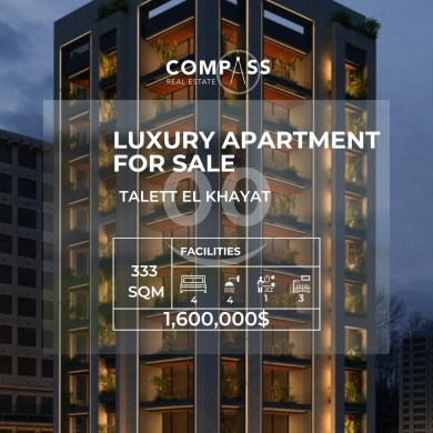 Apartments for sale in Other - شقق فاخرة للبيع في تلة الخياط بمساحة 333 مم | Luxury 333 SQM Apartments for Sale in Talet El Khayat