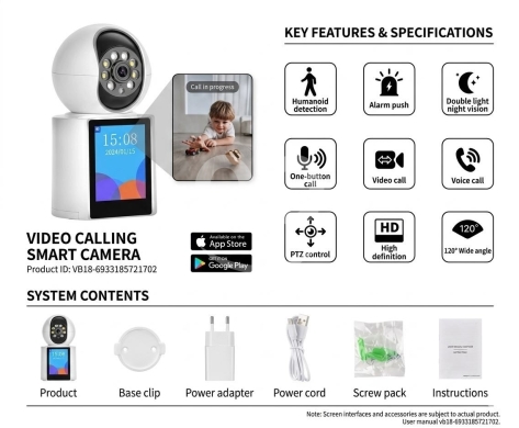 Other electronics in Achrafieh - كاميرا المراقبة الذكية والاتصال المرئي والمسموع VB18 | Video Calling Smart Camera VB18