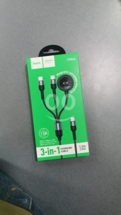 كابل شحن 3 في 1 للهواتف والساعات الذكية | 3-in-1 Charging Cable for Phones & Watches