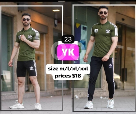 Clothes, Footwear & Accessories in Aley - طقم ترنج رجالي كاجوال تيشرت وبنطلون قماش زبدة ناعم ومريح | Men&#039;s Casual Summer Waffle Tracksuit Set