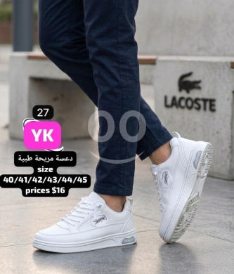 Clothes, Footwear & Accessories in Aley - حذاء سبور رجالي جلد طبي فاخر ومريح ماركة لاكوست | Men&#039;s Lacoste Premium Orthopedic Leather Sneakers