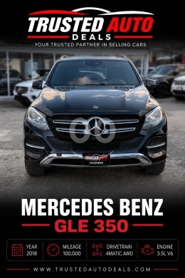 Mercedes-Benz in Zgharta - مرسيدس بنز GLE 350 2018 دفع رباعي لون أسود | Mercedes Benz GLE 350 2018 4MATIC AWD