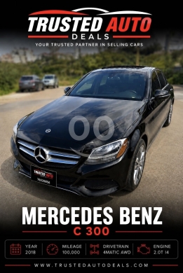 Mercedes-Benz in Baabda - مرسيدس بنز C300 2018 دفع رباعي فخامة ونظافة | Mercedes Benz C300 2018 4MATIC AWD