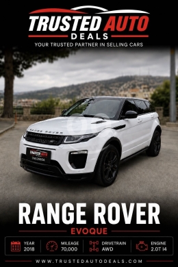 Rover in Baabda - رينج روفر إيفوك 2018 دفع رباعي بحالة ممتازة | Range Rover Evoque 2018 AWD Clean Carfax