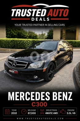 Mercedes-Benz in Baabda - مرسيدس C300 2010 دفع رباعي نظافة استثنائية | Mercedes Benz C300 2010 4MATIC AWD Clean
