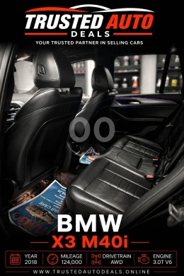 بي إم دبليو X3 M40i موديل ٢٠١٨ كارفاكس نظيف | 2018 BMW X3 M40i M-Performance 124k Miles — 4