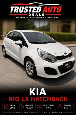 Kia in Beirut City - كيا ريو LX هاتشباك ٢٠١٤ ممشى ٧٠ ألف كم | 2014 Kia Rio LX Hatchback 70k km