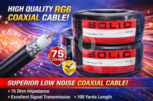 TV & videos in Abou Samra - كابل ستلايت RG6 كواكسيال عالي الجودة بطول 100 ياردة | High Quality RG6 Coaxial Cable 100 Yds