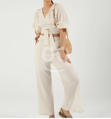 Clothes, Footwear & Accessories in Zouk Mikaël - طقم نسائي صيفي قطعتين أنيق بلون بيج راقي | Trendy Beige Two-Piece Women&#039;s Summer Set