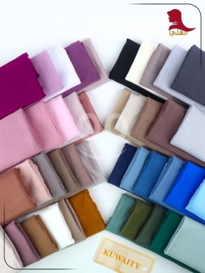 منديل قطن كويتي راقي ومريح متوفر بعدة ألوان | Elegant Premium Kuwaiti Cotton Hijab Veil — 3