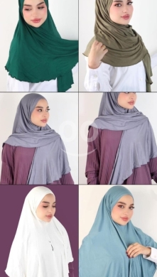 حجاب بردة قطن ناعم وعملي متوفر بعدة ألوان مميزة | Comfort Cotton Borda Hijab Veil — 3