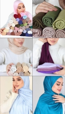 Clothes, Footwear & Accessories in Saida - حجاب بردة قطن ناعم وعملي متوفر بعدة ألوان مميزة | Comfort Cotton Borda Hijab Veil