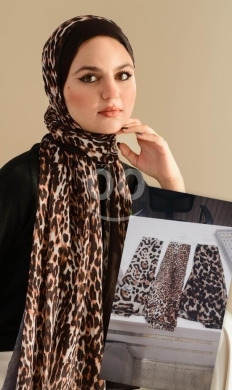 Clothes, Footwear & Accessories in Saida - منديل شيفون بنقشة التايقر الأنيقة والجذابة | Elegant Tiger Print Chiffon Hijab Veil