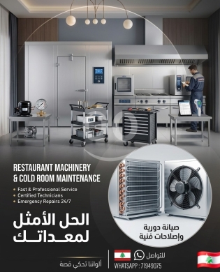 المأكولات و المشروبات في عمشيت - صيانة مكنات المطاعم و غرف التبريد لبنان