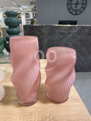 Other home furniture dans Tripoli - طقم فازات زجاجية مموجة فاخرة قطعتين | Premium 2-Piece Wavy Glass Vase Set