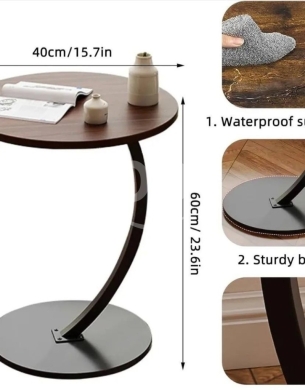 Other home furniture in Minieh - طاولة جانبية خشبية مودرن بتصميم انسيابي ذكي | Premium Modern Wooden Side C-Table