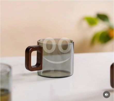 طقم فناجين قهوة زجاج حراري مع مسكة خشب دزينة ١٢ قطعة | Premium Borosilicate Glass Coffee … — 3
