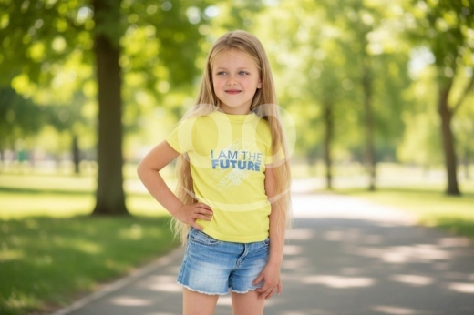 Vêtements, chaussures et accessoires dans Tripoli - تيشيرت أصفر &quot;I AM THE FUTURE&quot; مع شورت جينز | Yellow &quot;I AM THE FUTURE&quot; T-Shirt &amp; Denim Shorts