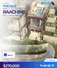800m2 Land+building permit-open view 4sale in Raachine-AM66.L.131