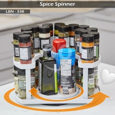 Cuisine dans Adonis - ستاند منظم توابل دوار طبقتين LBN-338 | 2-Tier Rotating Spice Spinner Organizer LBN-338