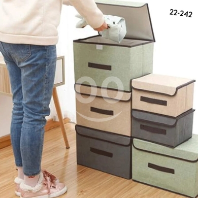 Other home furniture in Adonis - بوكس منظم قماش لتخزين الملابس والحاجيات | Fabric Storage Organizer Box with Lid