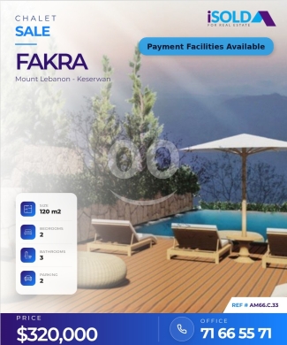 Other real estate in Fakra - 120m2 duplex chalet-pool&amp;gym-open view 4sale in Fakra - AM66.C.33