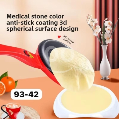 Kitchen in Adonis - صانعة الكريب والبانكيك الكهربائية المحمولة مع صحن غمس بلاستيكي | Electric Crepe &amp; Pancake Maker Mach
