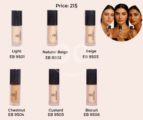 Health & Beauty in Beirut City - كريم أساس سائل مخملي متوفر بـ 6 درجات مميزة | Velvet Liquid Foundation in 6 Versatile Shades