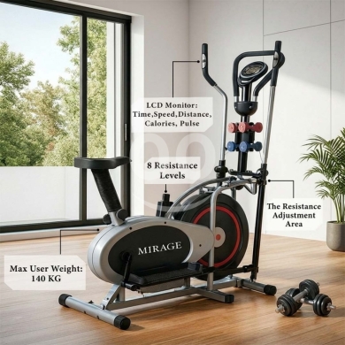 Sports, Leisure & Travel in Bouchrieh - جهاز أوربتراك ميراج للتمارين الرياضية 140 كجم 8 مستويات مقاومة | MIRAGE Elliptical Cross Trainer 140