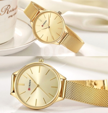 Clothes, Footwear & Accessories in Beirut City - ساعة كورين نسائية فاخرة لون ذهبي كامل | Elegant Curren Women Watch Full Gold
