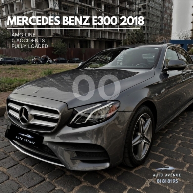 Mercedes-Benz dans Beyrouth - مرسيدس E300 موديل 2018 AMG صباغ الشركة ممشى 54 ألف ميل | Mercedes E300 2018 AMG Line 54k Miles