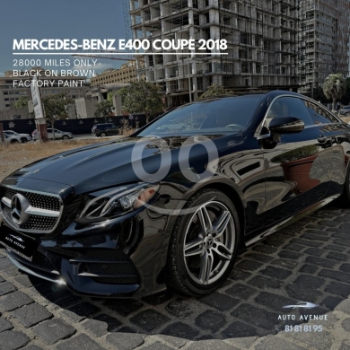 Mercedes-Benz dans Beyrouth - مرسيدس E400 كوبيه موديل 2018 صباغ الشركة ممشى 28 ألف ميل | Mercedes E400 Coupe 2018 Original Paint